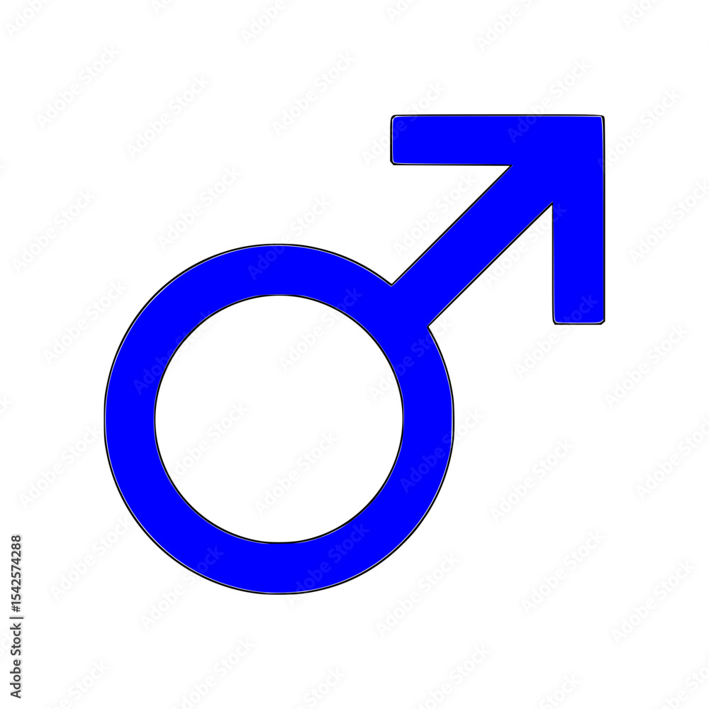 Minimalist Blue Male Gender Symbol Icon on White Background
Minimalist Blue Male Gender Symbol Icon on White Background