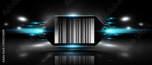 Futuristic barcode tag