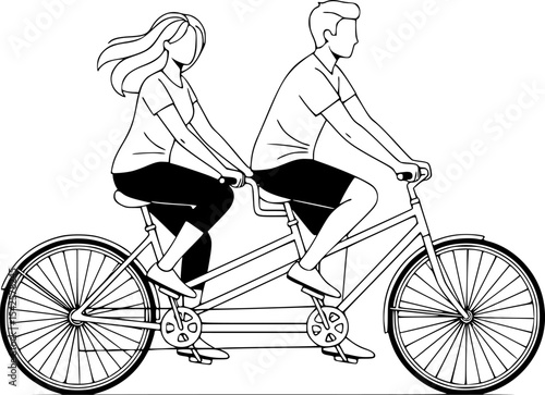 Couple Tandem Ride

