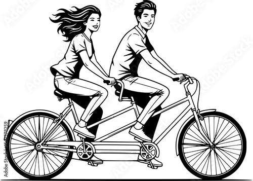 Couple Tandem Ride
