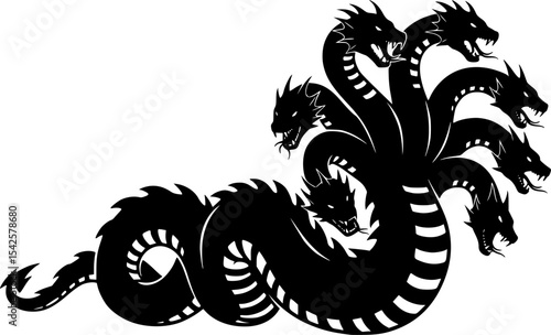 black hydra silhouette clip art preview