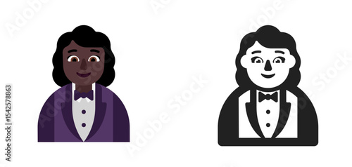 Woman in Tuxedo Icon
