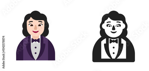 Woman in Tuxedo Icon
