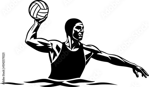 Water Polo Player Silhouette
