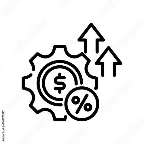 Efficiency Ratio line icon