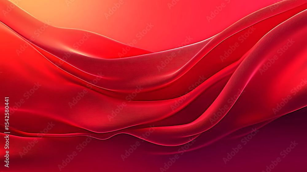 Fluid Red Waves: Abstract Artistic Design Fluid Red Waves: Abstract Artistic Design