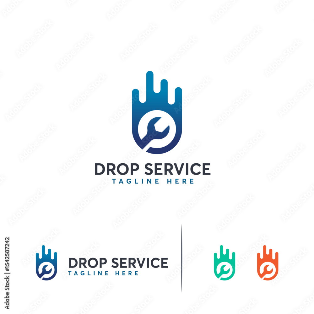Fototapeta premium Modern design for a drop service.
