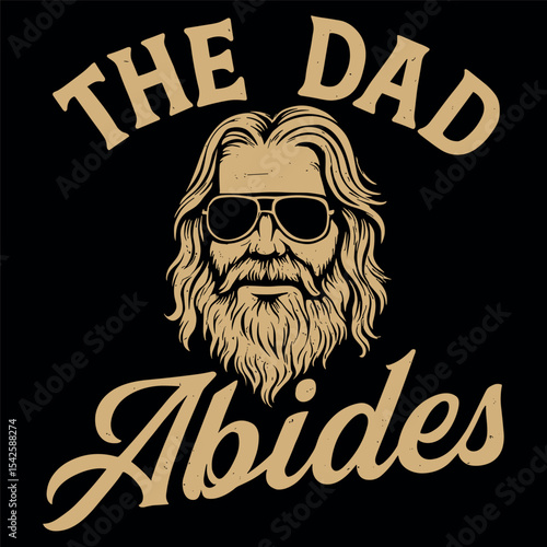 Vintage Retro The Dad Abides Funny Dad Father's Day Tank Top
