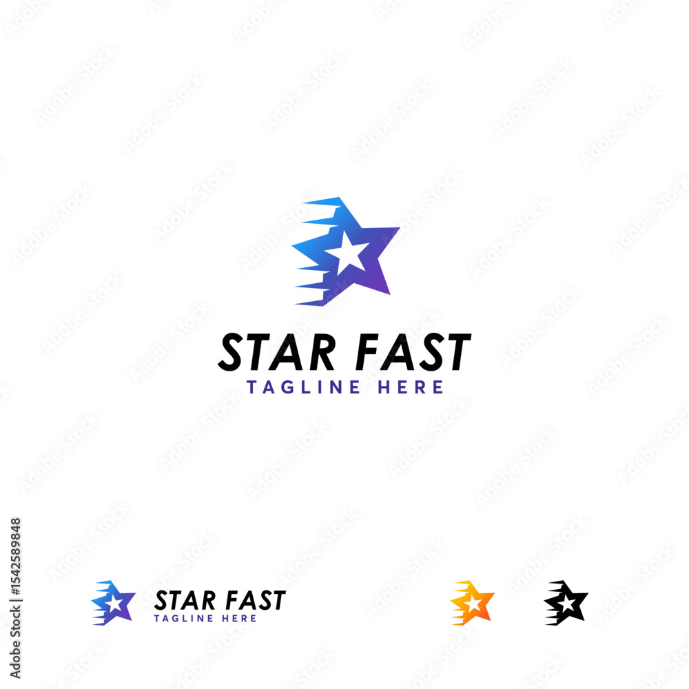 Obraz premium A star-shaped design with a dynamic, fast motion effect.