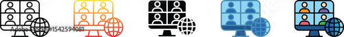 Online global classrooms multi - style icon