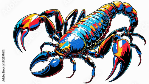 scorpion on white background