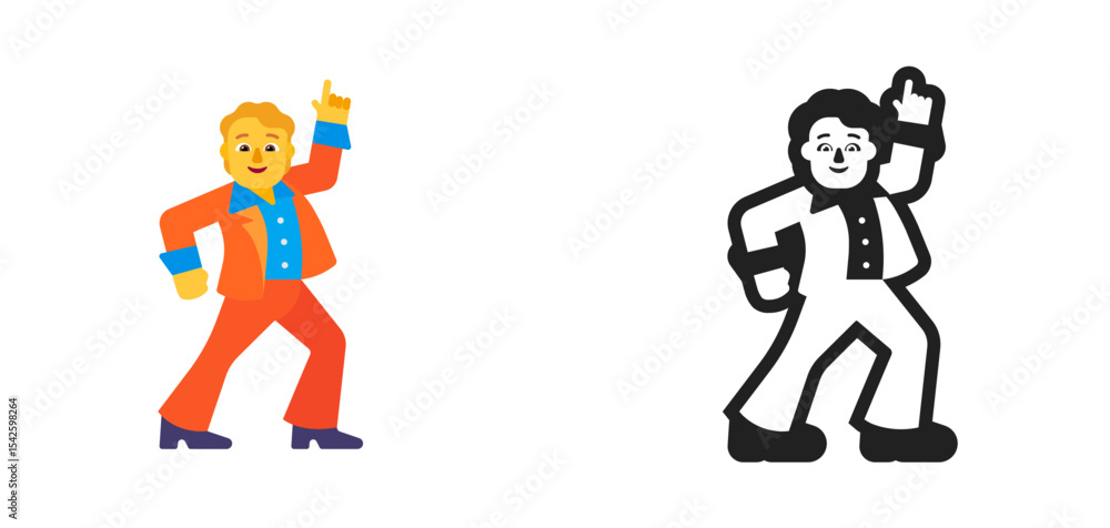 Naklejka premium Dancer Orange