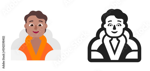 Person in Steam Bath Medium Orange