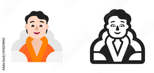Person in Steam Bath Pale Orange