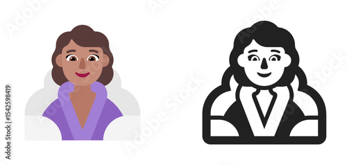 Person in Steam Bath Medium Purple