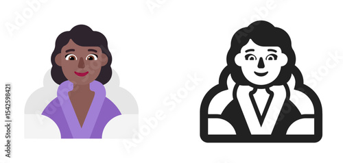 Person in Steam Bath Brown Purple