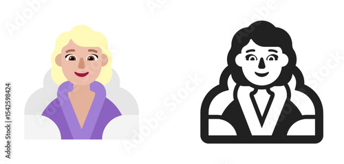 Person in Steam Bath Light Purple