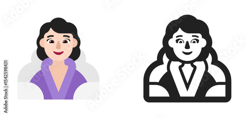 Person in Steam Bath Pale Purple