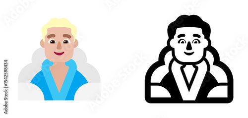 Person in Steam Bath Light Blue