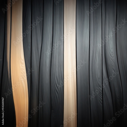 Dark wood planks with light wood stripes