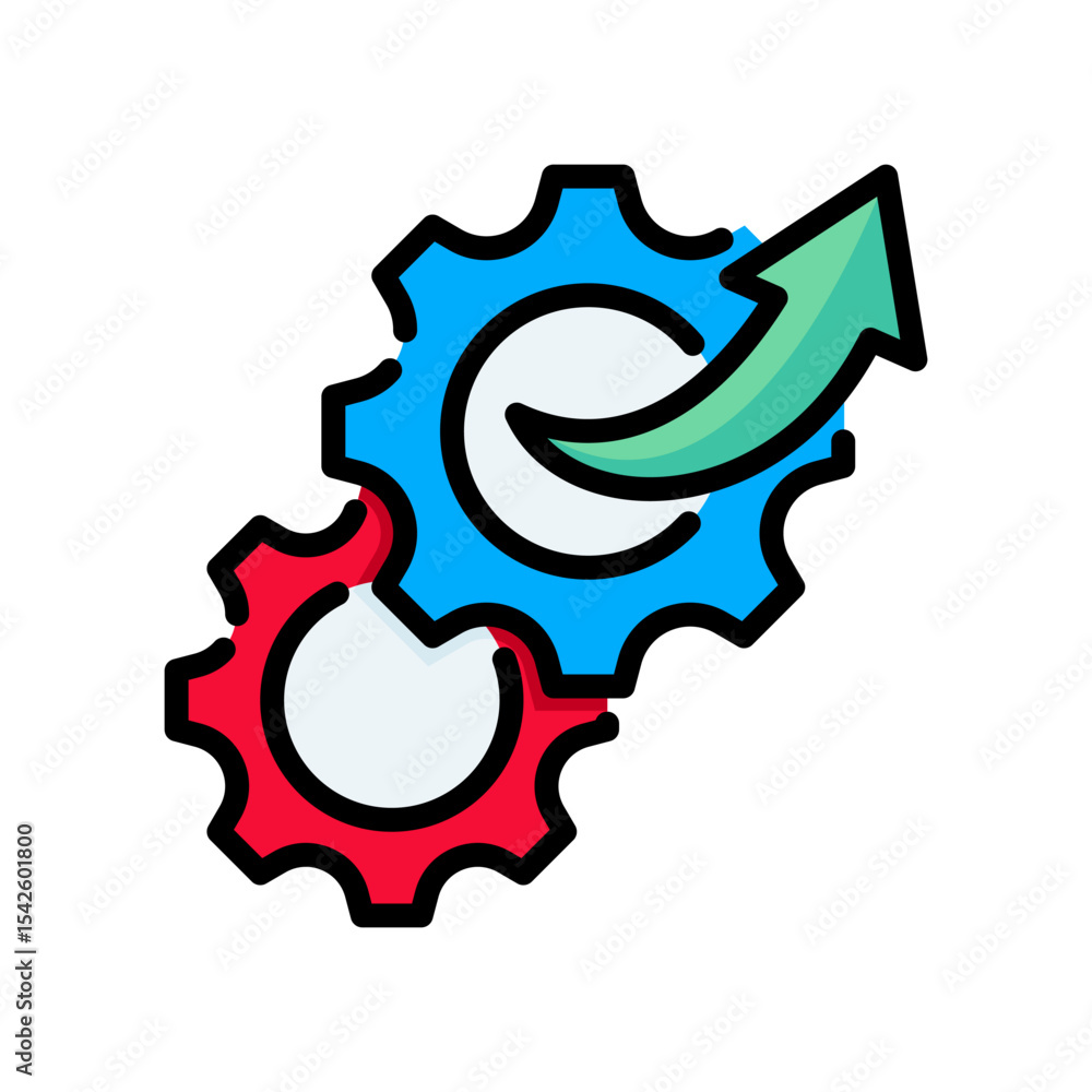 Operational Efficiency lineal color icon Operational Efficiency lineal color icon