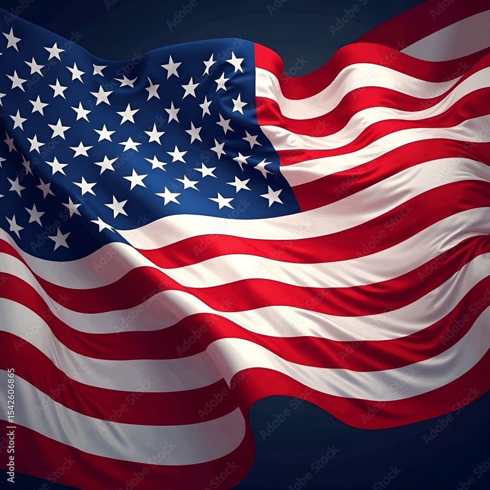 Fototapeta premium american waving flag background