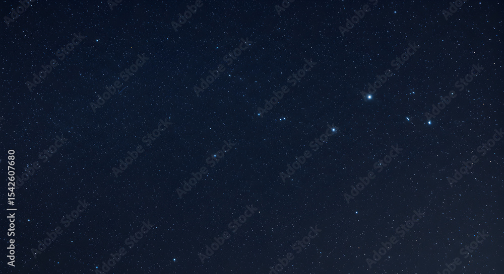 Fototapeta premium Night Sky with Scattered Stars and Constellations