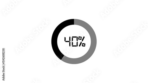 Wallpaper Mural Circle countdown timer from 0 to 80 seconds real time. Countdown timer.  Torontodigital.ca