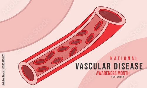 National Vascular Disease Awareness Month. Vascular concept design.