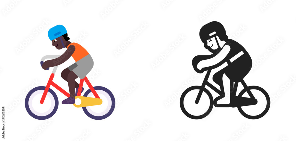 Fototapeta premium Cyclist Dark Orange