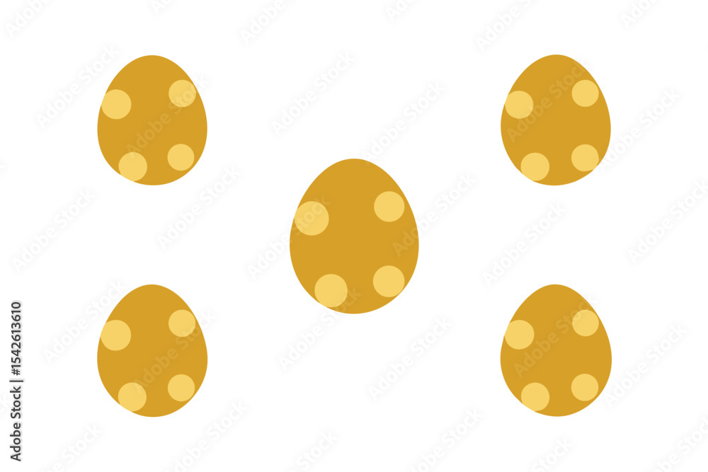 Obraz premium Seamless Easter Egg Pattern with Gold Foil Texture for Spring Designs