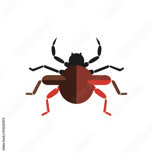 Stylized tick illustration showcasing disease transmission and health risks