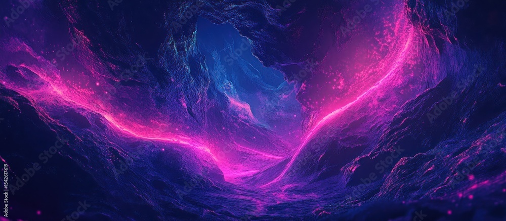 Deep space nebulae with vibrant pink energy veins Deep space nebulae with vibrant pink energy veins