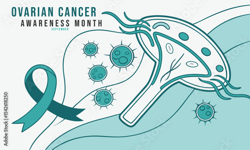Ovarian Cancer Awareness Month. Ovarian Cancer concept Design.