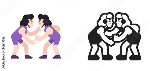 Wrestling Partners Pale Purple