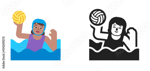 Water Polo Player Medium Purple