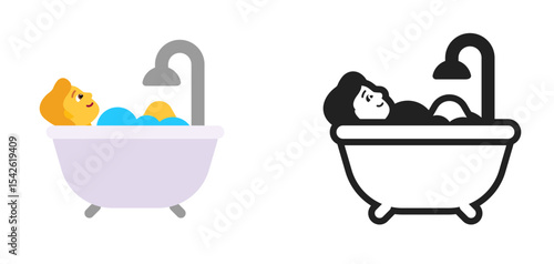 Person in Bathtub Yellow