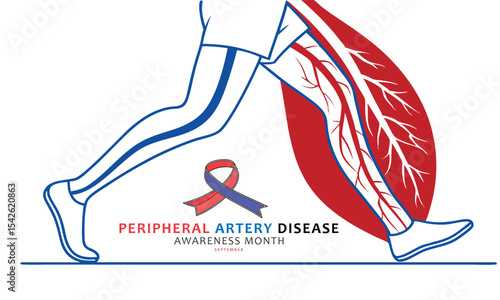 Peripheral Artery Disease Awareness Month, concept Background.