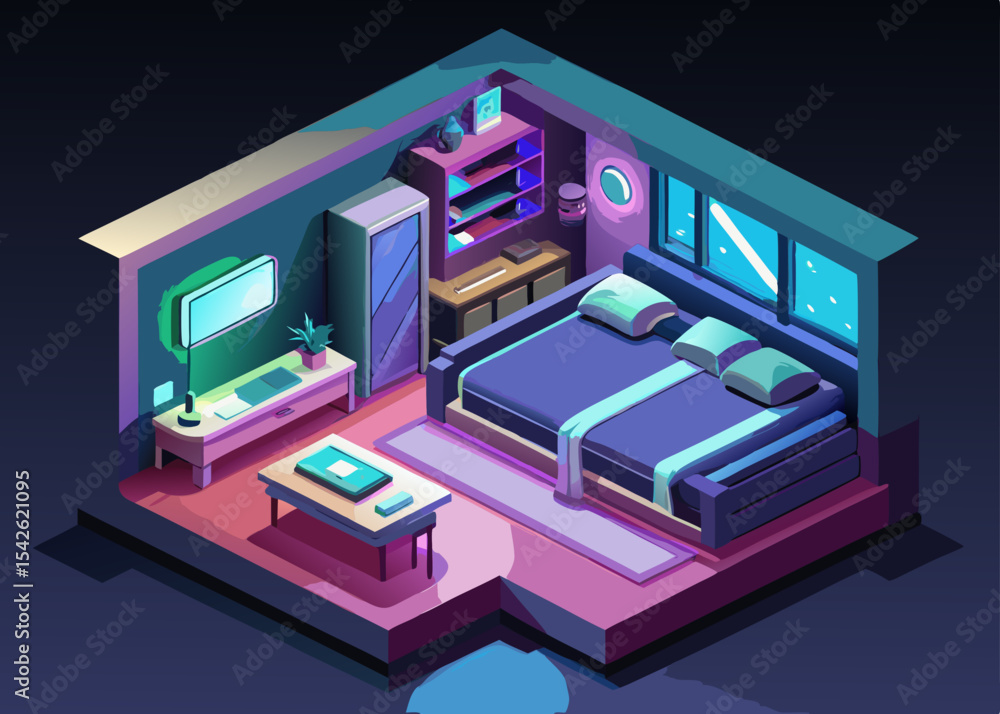 Fototapeta premium 3d room vector