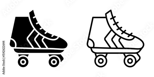 Roller skate icon on white background