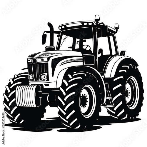 tractor isolated on white