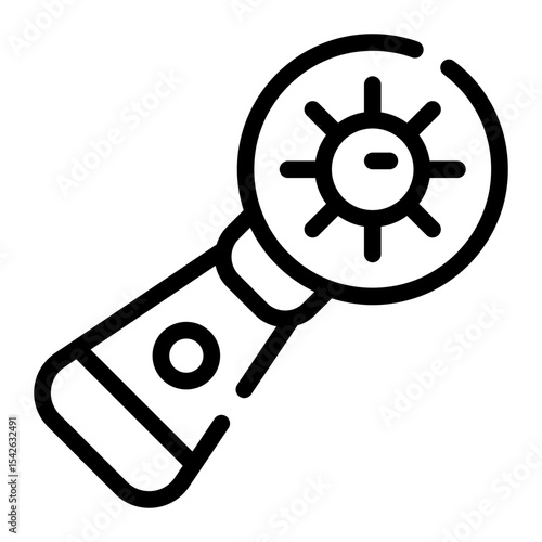 virus detection line icon