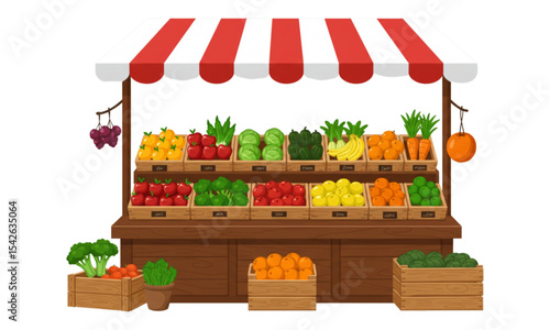 shop with vegetables