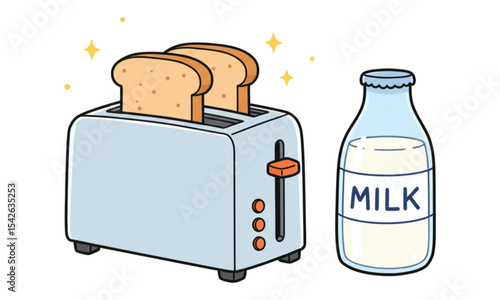toaster and bread