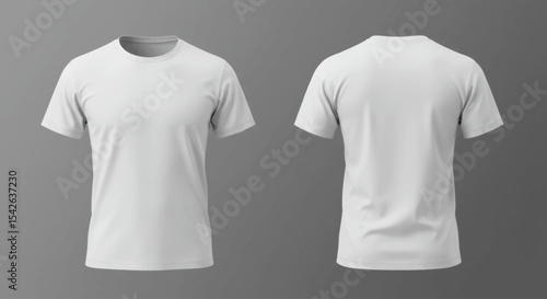 White cotton t-shirt template for your fashion apparel design
