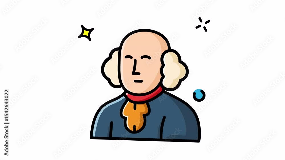 Animated Made in uk a Of george washington the first us president. Animated Made in uk a Of george washington the first us president.