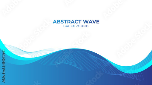 Abstract blue wave background with wavy lines design. Can be use for landing page, book covers, brochures, flyers, magazines, any brandings, banners, headers, presentations, and wallpaper backgrounds