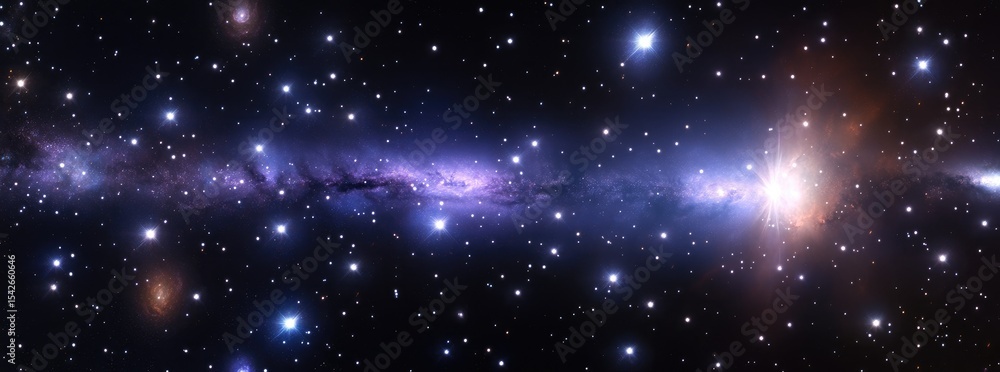 Obraz premium Vast expanse of space filled with stars and nebulae