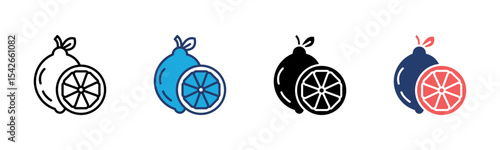 Lemon icon sheet multiple style collection