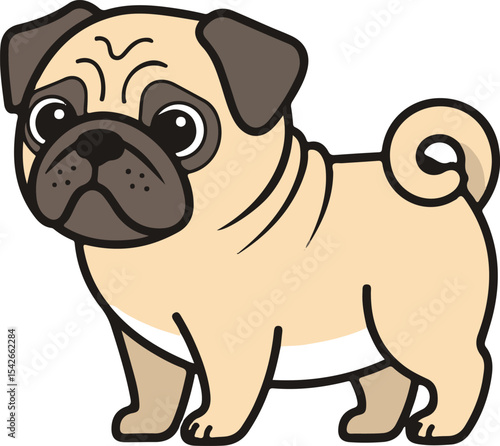 pug dog vector illustration